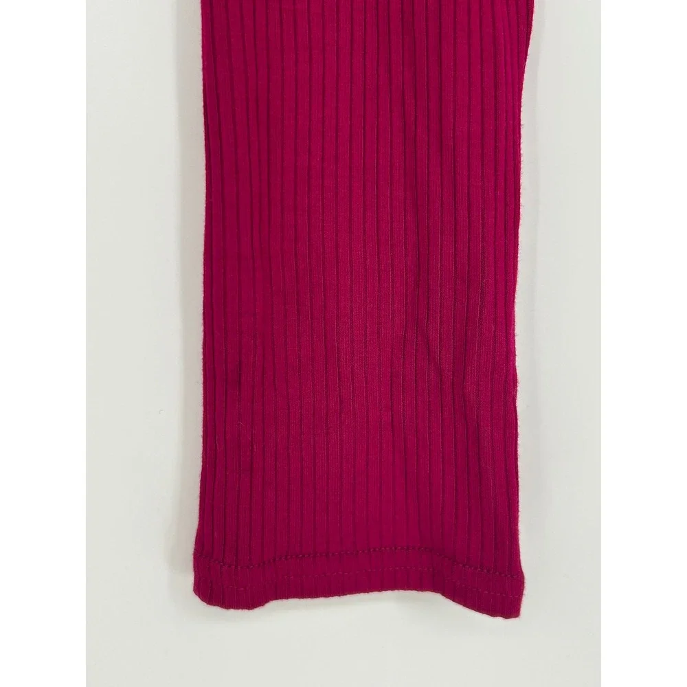 Free People Women's Night Out Red Long Sleeve Shirt Top‎ OB1167433 Size M
